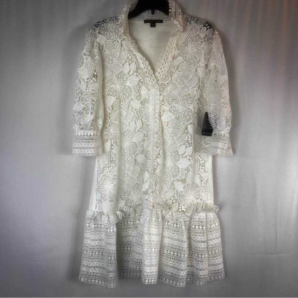 NEW Boston Proper Dress Coquette Cottage
Floral Romantic Lolita Lace White XL